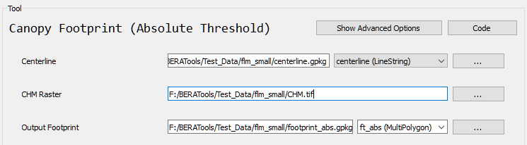 Canopy Footprint ABS